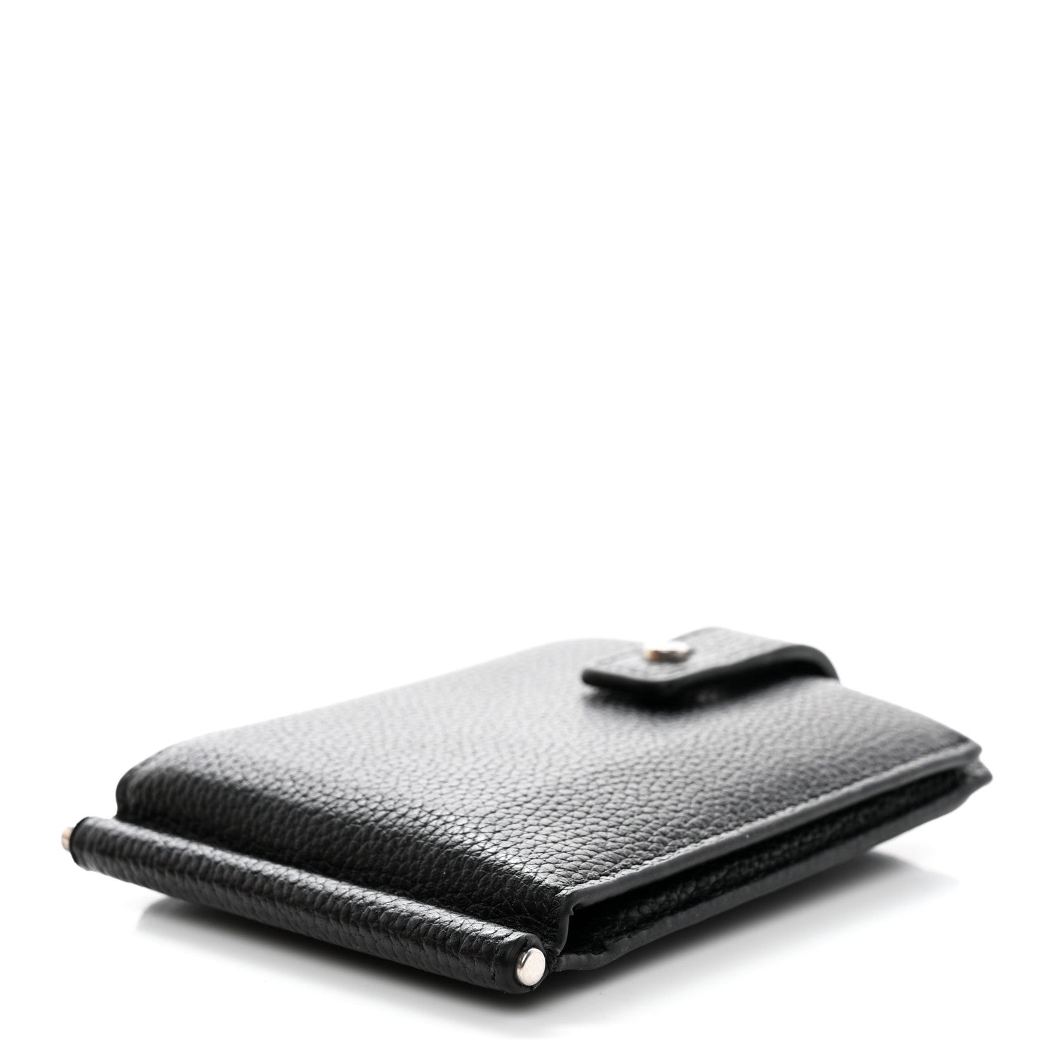 Saint Laurent Grained Calfskin Sac De Jour Compact Wallet Black 4 of 8