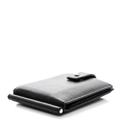Saint Laurent Grained Calfskin Sac De Jour Compact Wallet Black 4 of 8