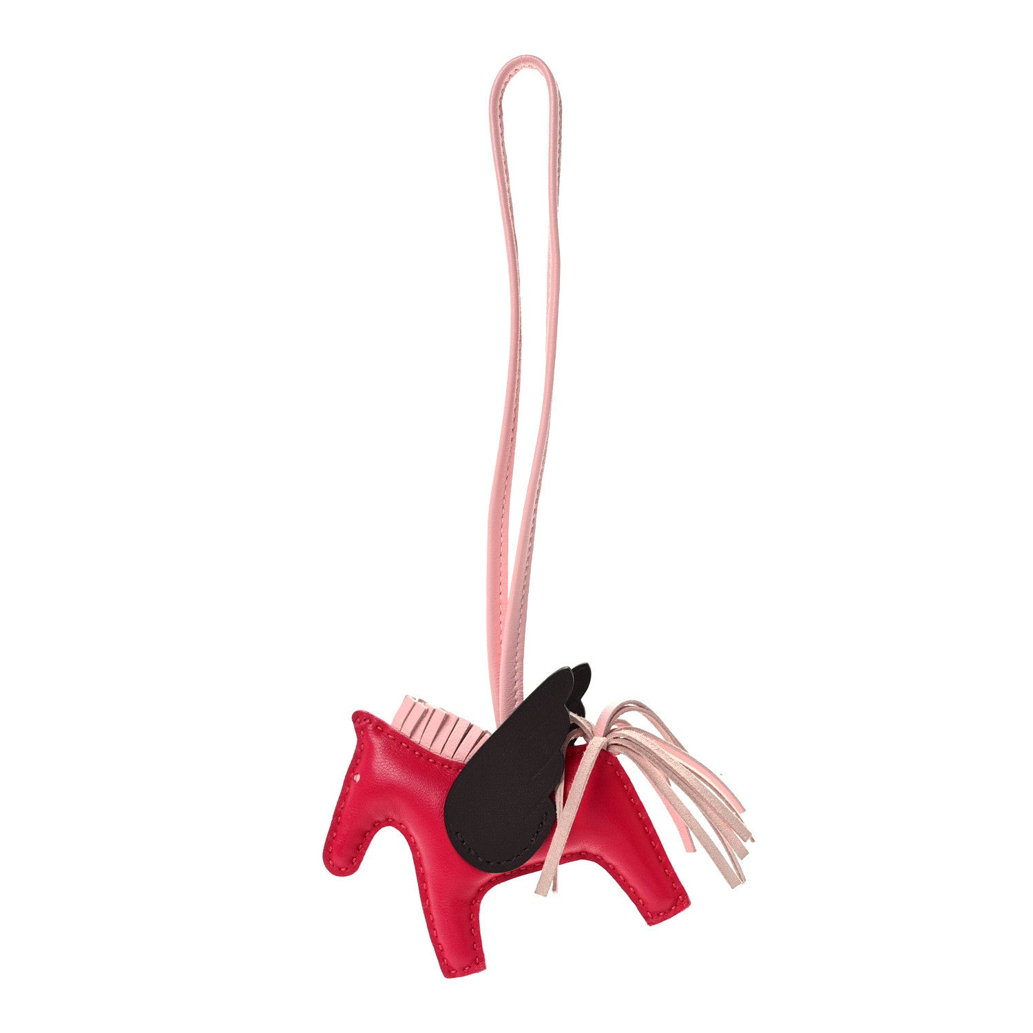 Hermes Milo Lambskin Grigri Rodeo Pegase Horse Bag Charm PM Framboise Rose Sakura Rouge Sellier 1 of 5
