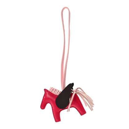 Hermes Milo Lambskin Grigri Rodeo Pegase Horse Bag Charm PM Framboise Rose Sakura Rouge Sellier 1 of 5
