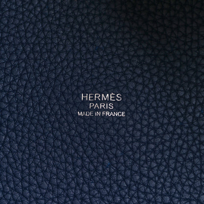 Hermes Taurillon Clemence Picotin Lock TGM Bleu Saphir 6 of 9