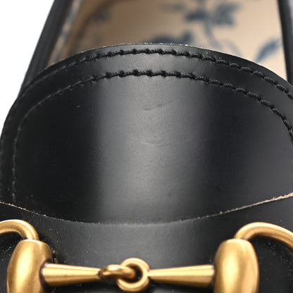 Gucci Cordovan Lux Womens Harald Horsebit 25mm Platform Loafers 37.5 Black 9 of 9