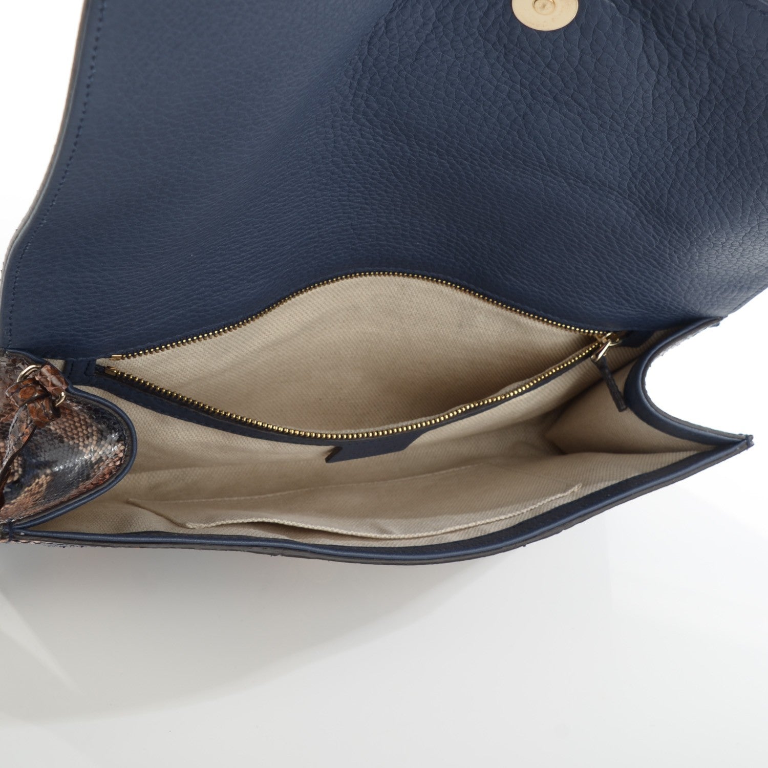 Gucci Python Medium Soho Clutch Blue Sienna 5 of 7