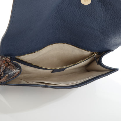 Gucci Python Medium Soho Clutch Blue Sienna 5 of 7