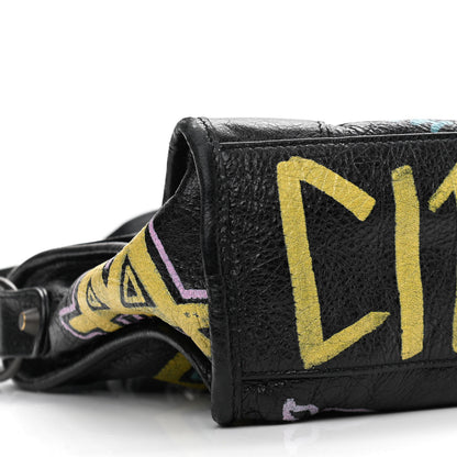Balenciaga Agneau Graffiti All Over Classic Hardware S City Black Multicolor 8 of 9
