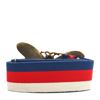 Gucci Web Queen Margaret Bee Sylvie Web Belt 85 34 Red White Blue 2 of 3