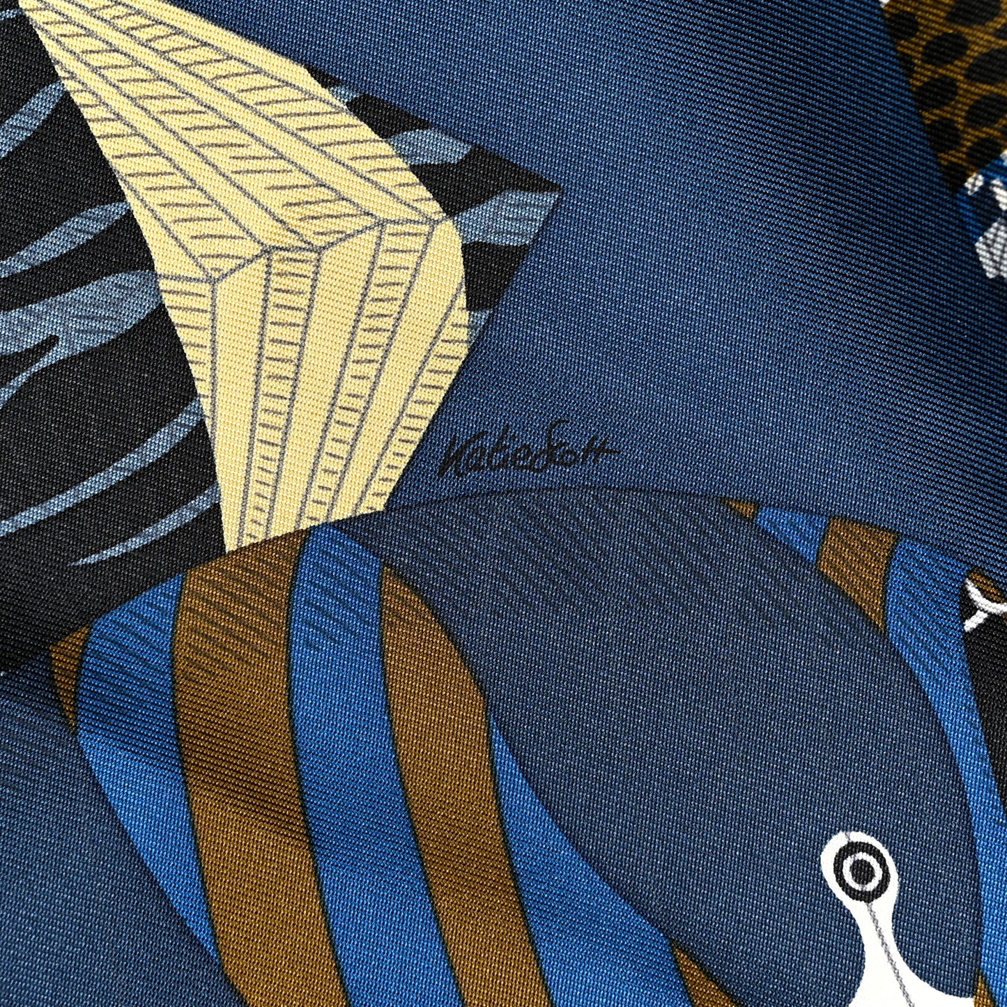 Silk Lanternes Ballons et Cocardes Scarf 90 Marine Multicolor