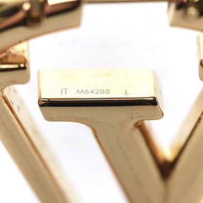 Louis Vuitton Metal Louise Hoop Earrings Gold 3 of 4