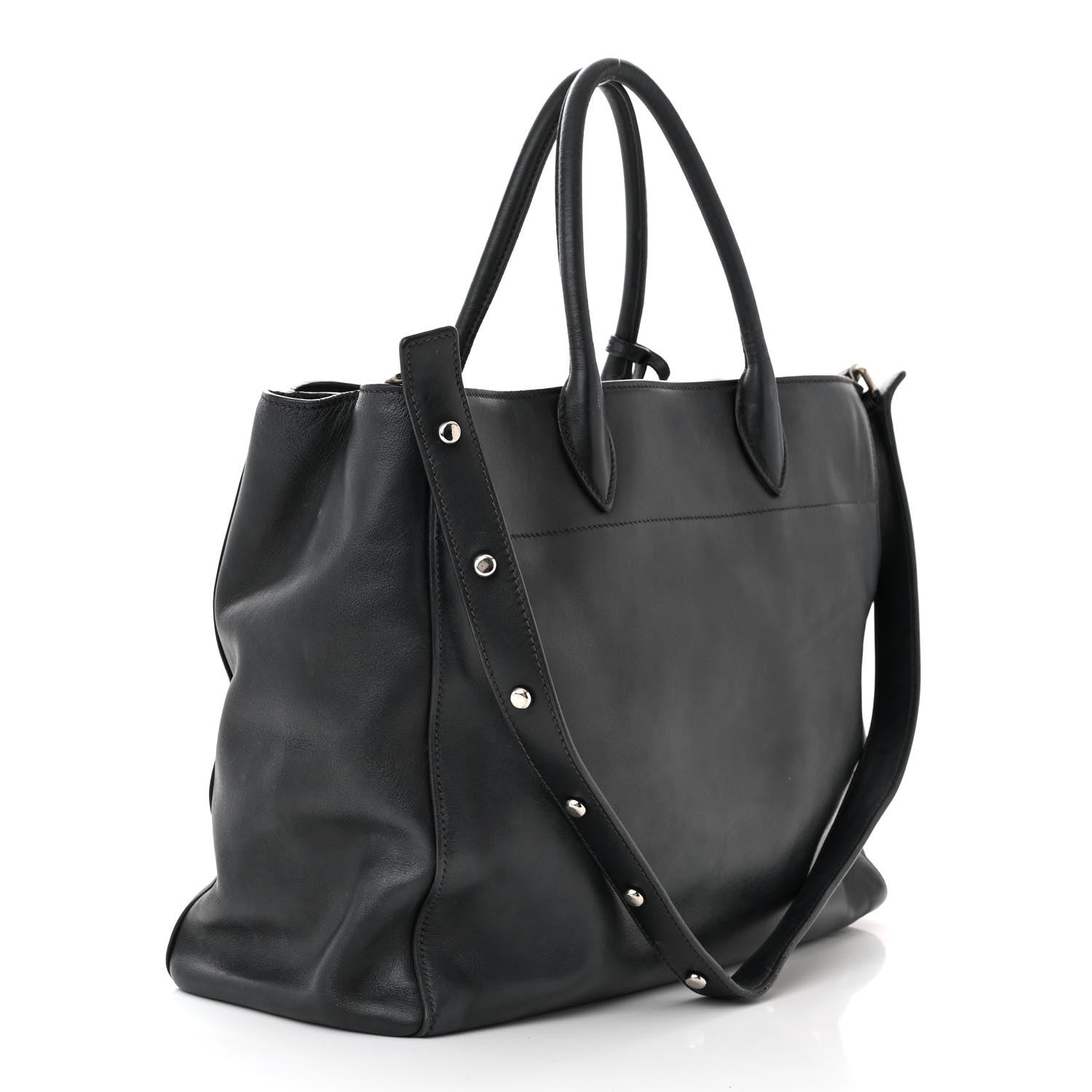 Prada City Calf Tote Black 3 of 16