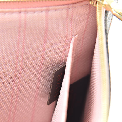 Louis Vuitton Damier Ebene Neverfull MM GM Pochette Rose Ballerine 8 of 9