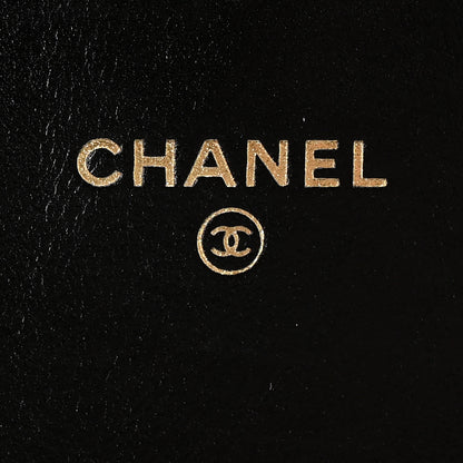 Chanel Shiny Crumpled Calfskin Quilted 31 Card Holder Wallet Black 6 of 9
