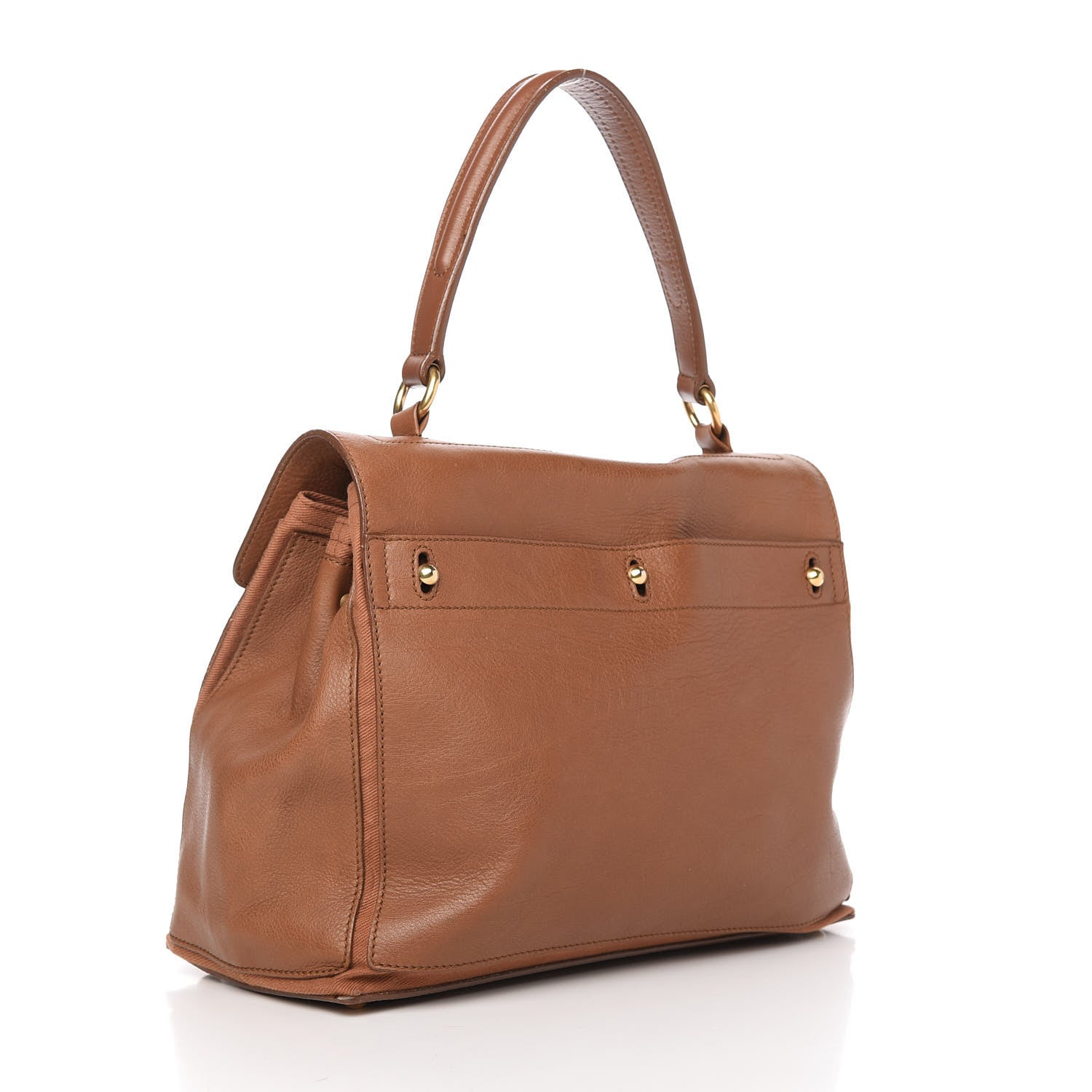 Saint Laurent Calfskin Canvas Medium Muse Two Brown 2 of 10