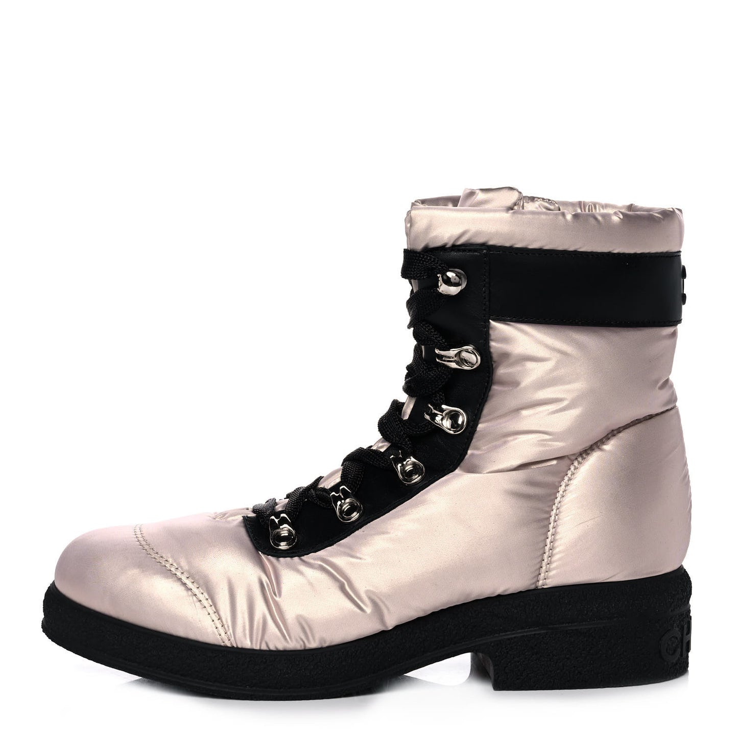 Nylon Calfskin Womens Coco Neige Short Boots 36 Pink Black