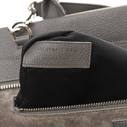 Saint Laurent Grained Calfskin Small Cabas Rive Gauche Fog 7 of 16