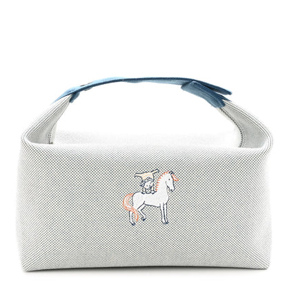 Hermes Canvas Large Bride-A-Brac Cabriole Case Bleu Nattier 1 of 10