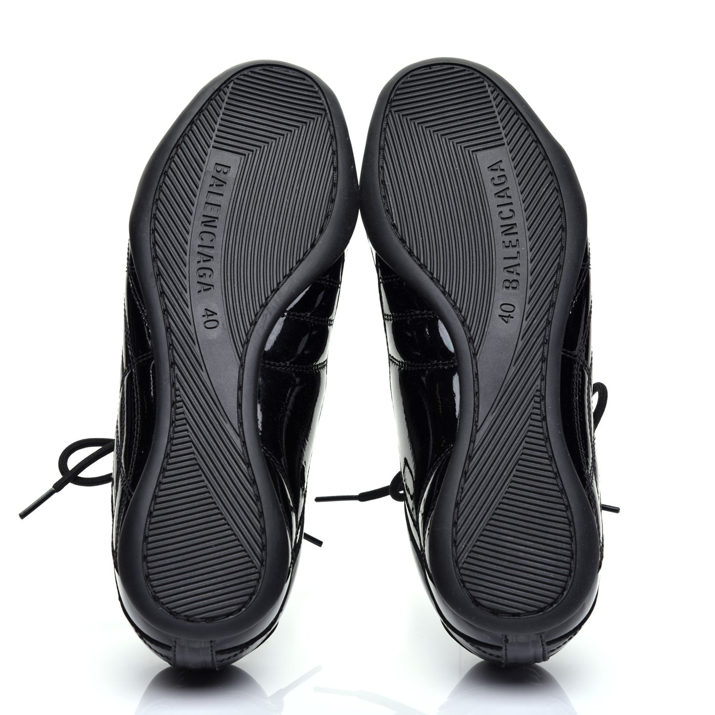 Patent Polyurethane Womens Zen Sneakers 40 Black