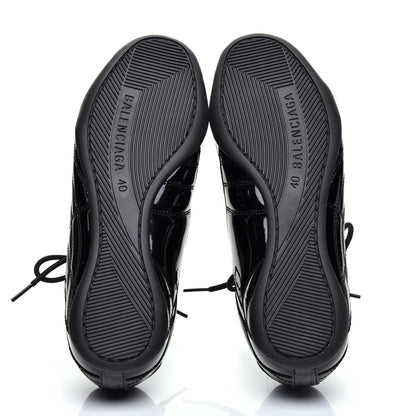 Balenciaga Patent Polyurethane Womens Zen Sneakers 40 Black 5 of 9