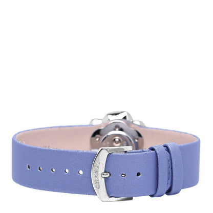 Chanel 18K White Gold Satin Diamond Sapphire 27mm Camellia Quartz Watch Lavender 3 of 5