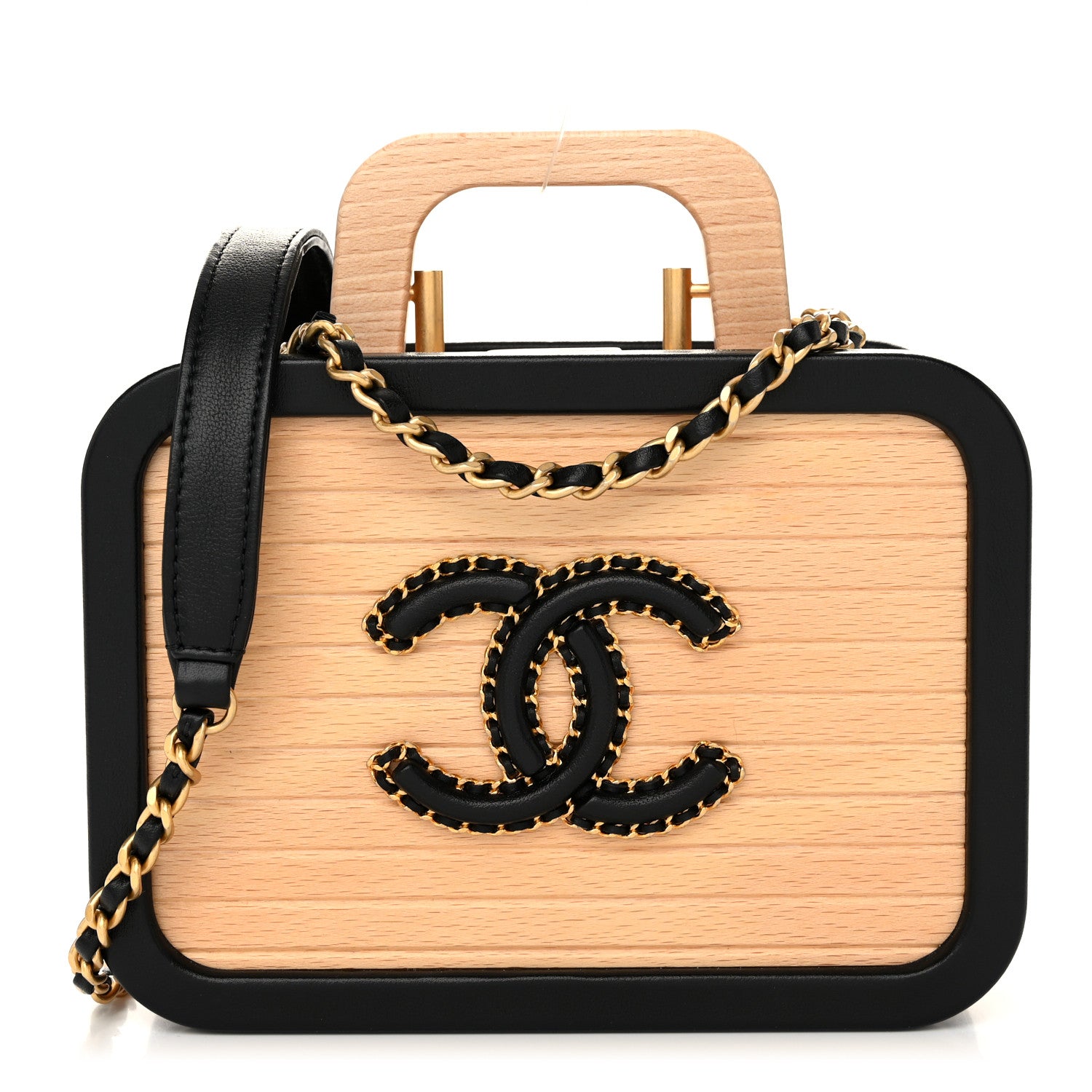 Chanel Beech Wood Lambskin Small CC Vanity Case Black 1 of 11