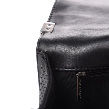 Chanel Perforated Lambskin Quilted New Medium Boy Flap Black 13 of 24