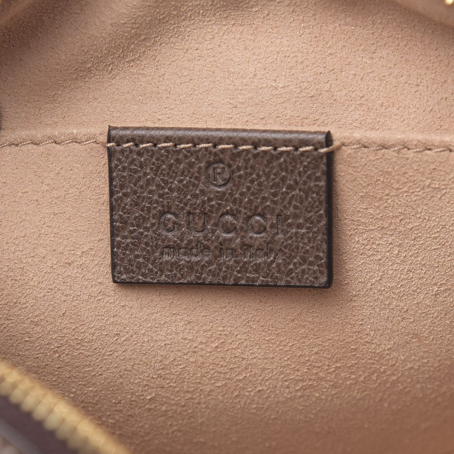 GG Supreme Monogram Web Mini Ophidia Shoulder Bag Brown