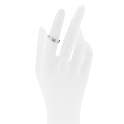 Cartier 18K White Gold 3.5mm LOVE Wedding Band Ring 51 5.75 2 of 4
