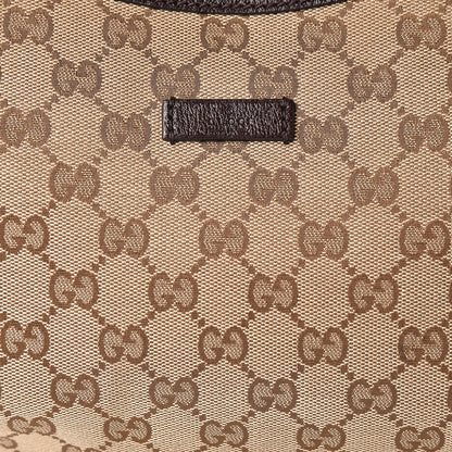 Gucci Monogram Web Medium Half Moon Hobo Dark Brown 8 of 11