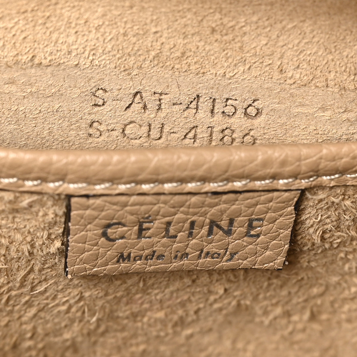 Drummed Calfskin Nano Luggage Dune