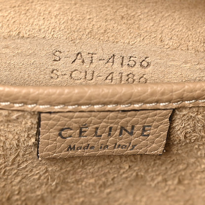 Celine Drummed Calfskin Nano Luggage Dune 6 of 9