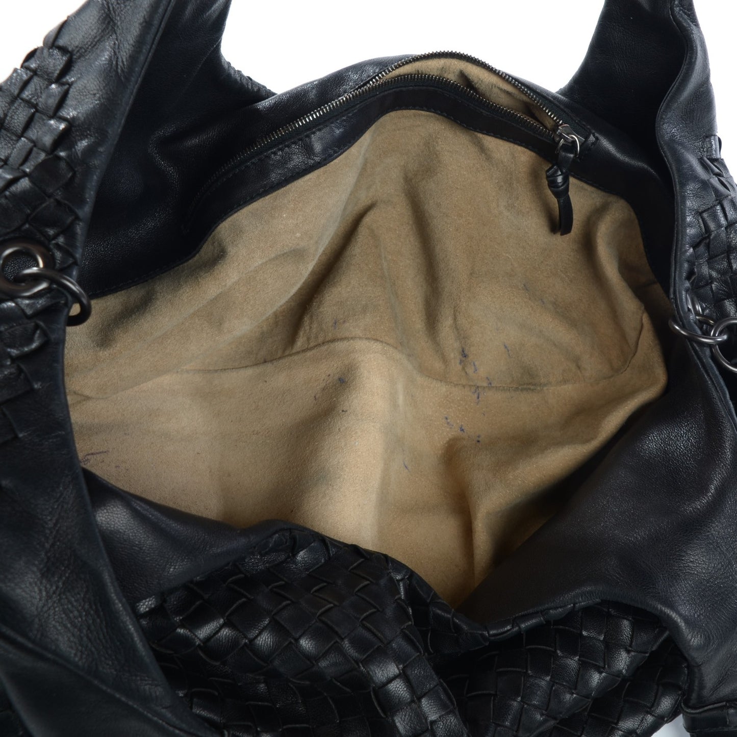 Nappa Intrecciato Medium Campana Nero Black
