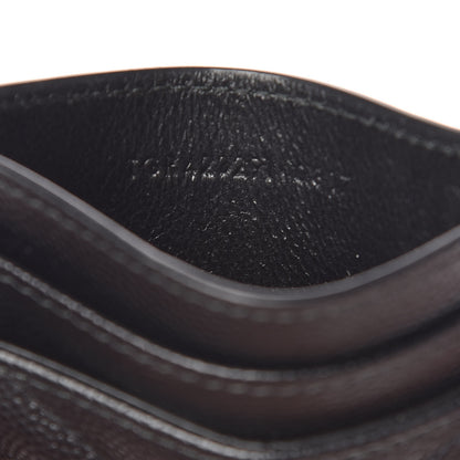 Saint Laurent Grain De Poudre Matelasse Chevron Monogram Credit Card Case Black 7 of 7