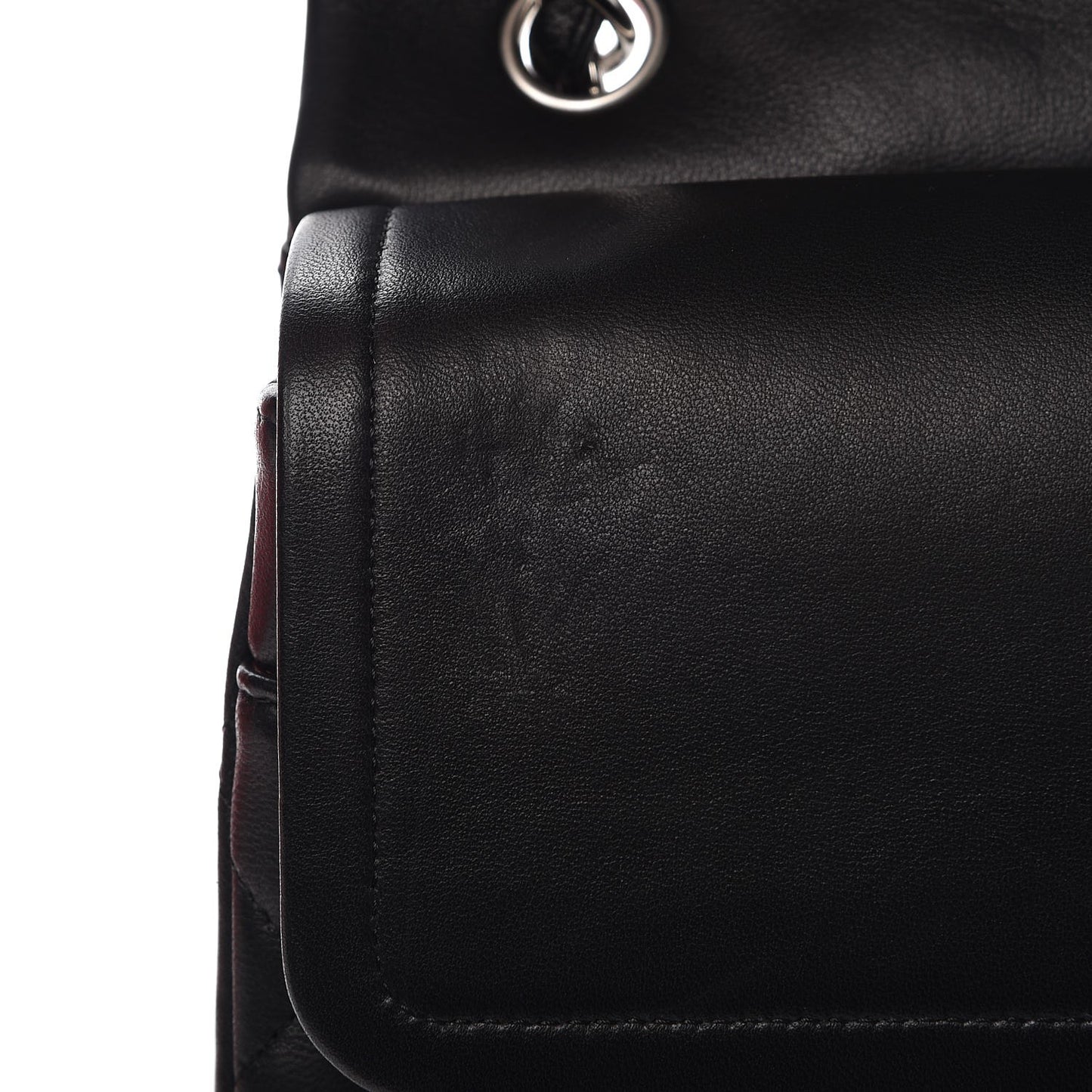 Lambskin Quilted Jumbo Double Flap Black