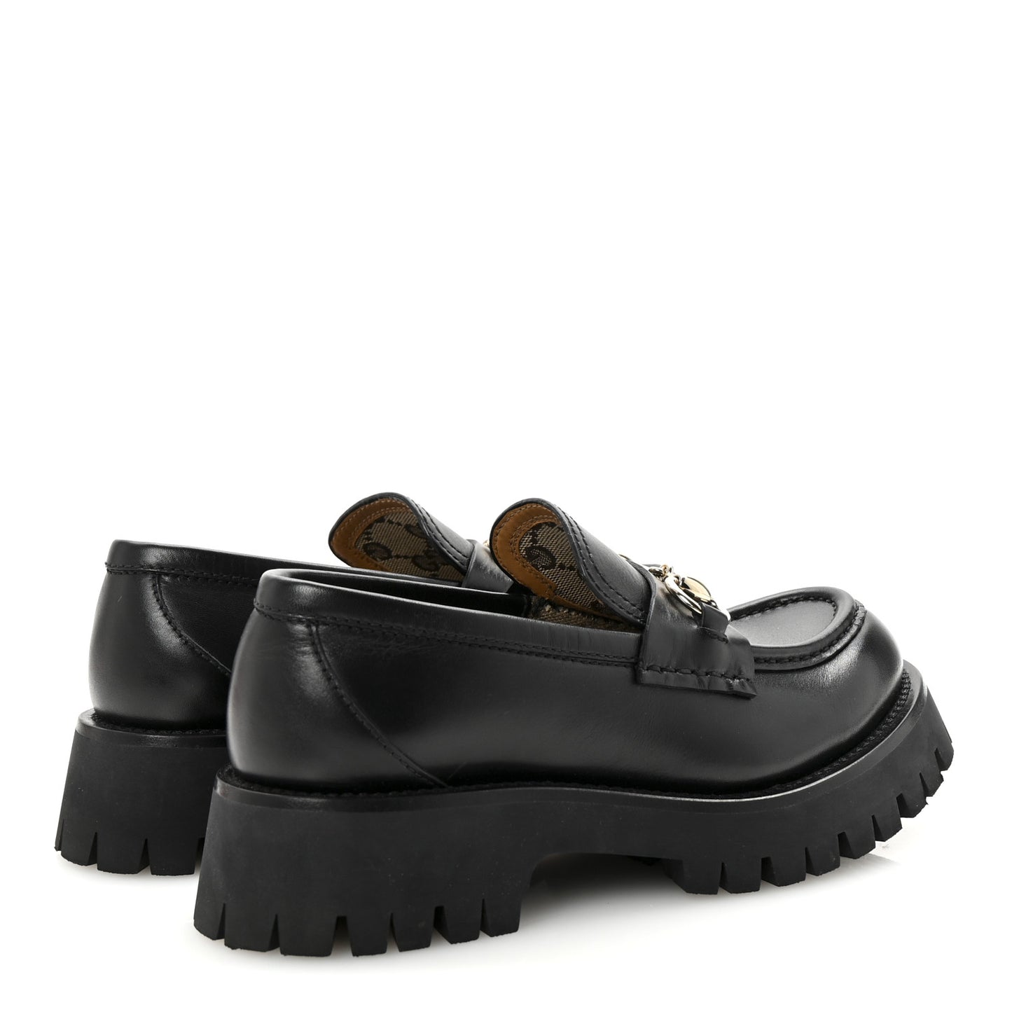 Betis Glamour Calfskin Womens Horsebit Loafers 36.5 Black