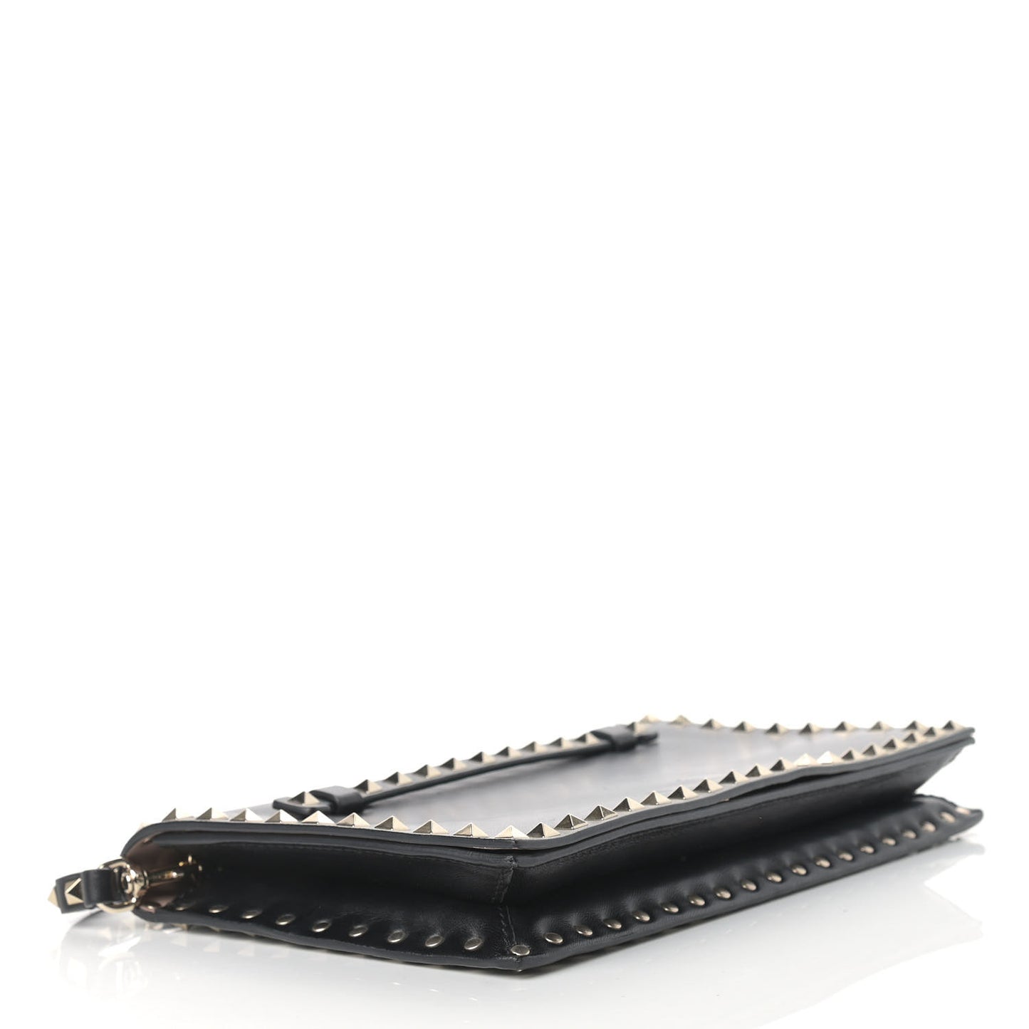 Nappa Rockstud Wristlet Clutch Black
