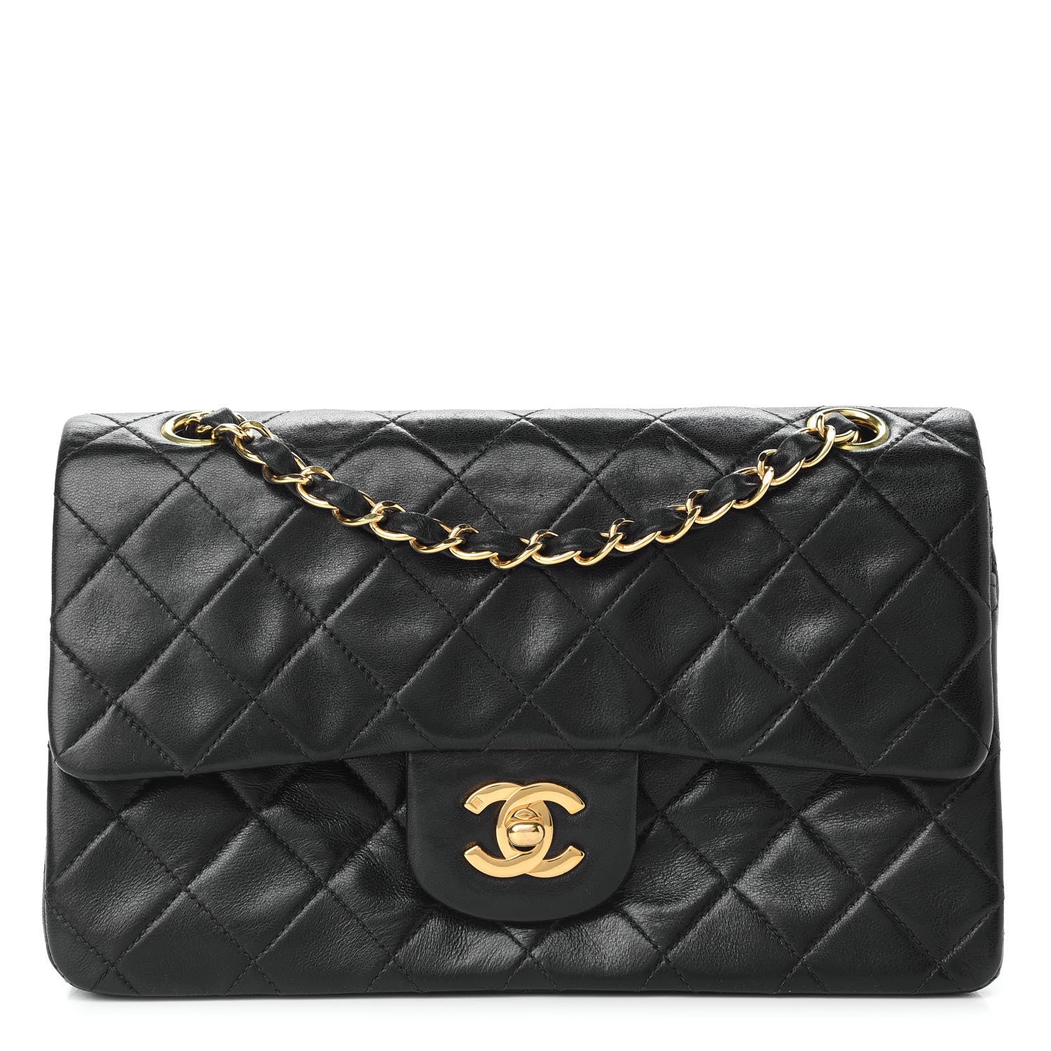 Chanel Lambskin Quilted Small Double Flap Black 1 of 11
