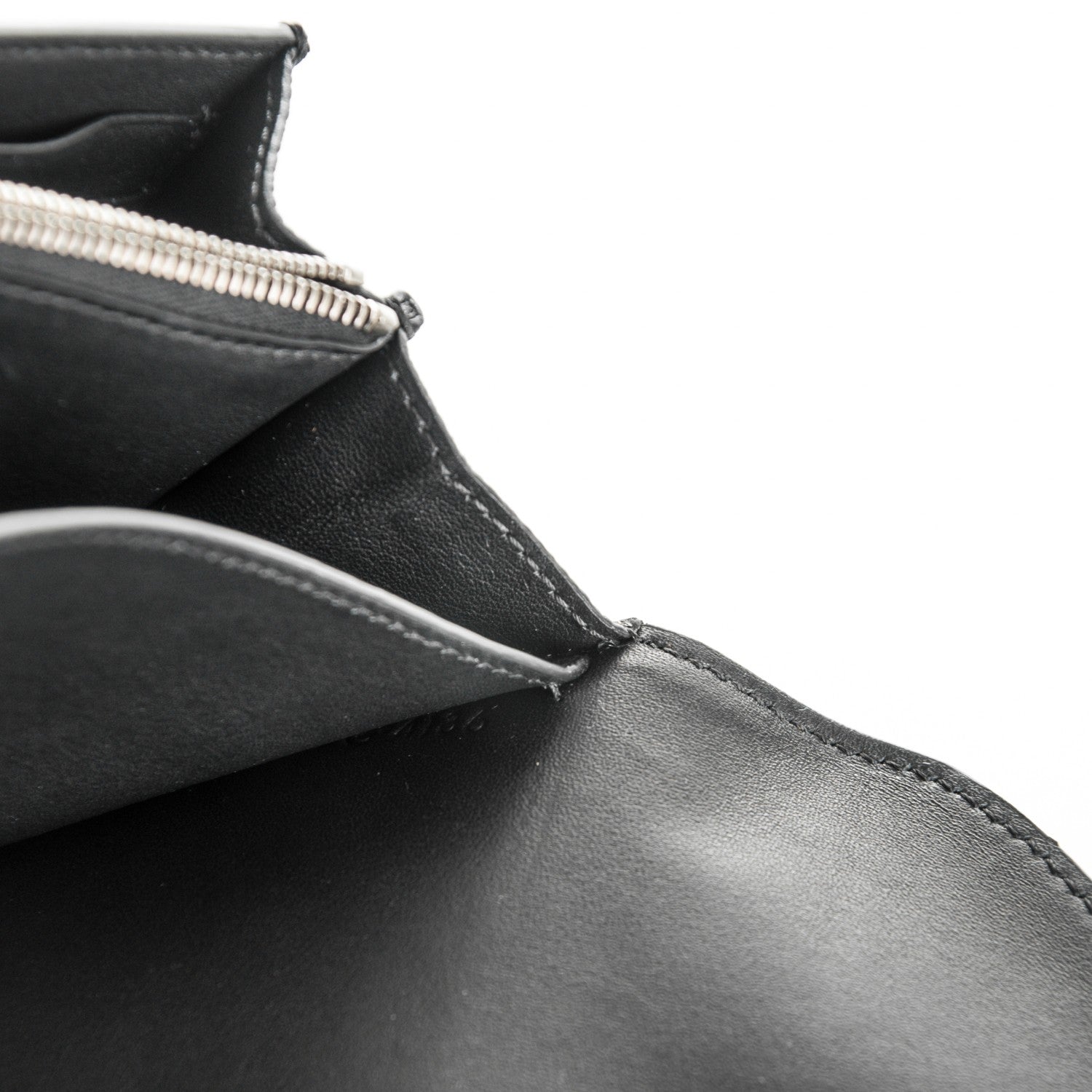 Celine Grained Calfskin Large Trotteur Multifunction Flap Wallet Black 8 of 8