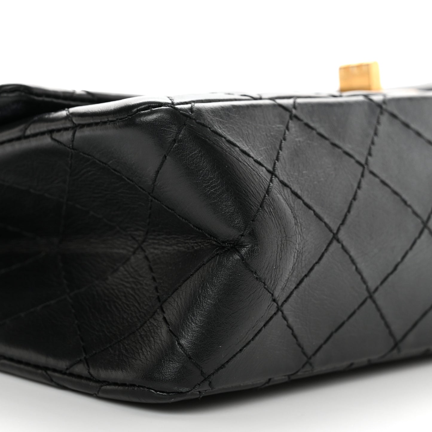 Aged Calfskin Quilted 2.55 Reissue 225 Flap Black