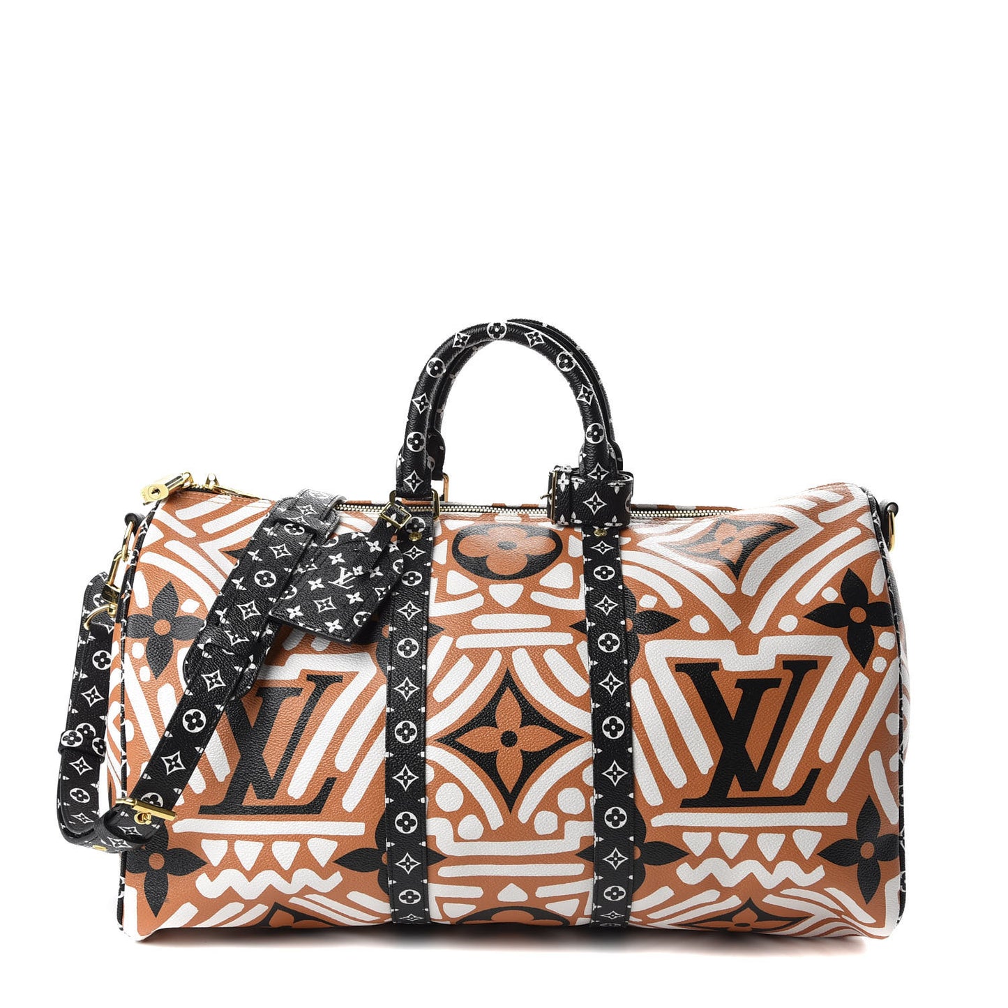 Monogram Giant Crafty Keepall Bandouliere 45 Creme Caramel Black