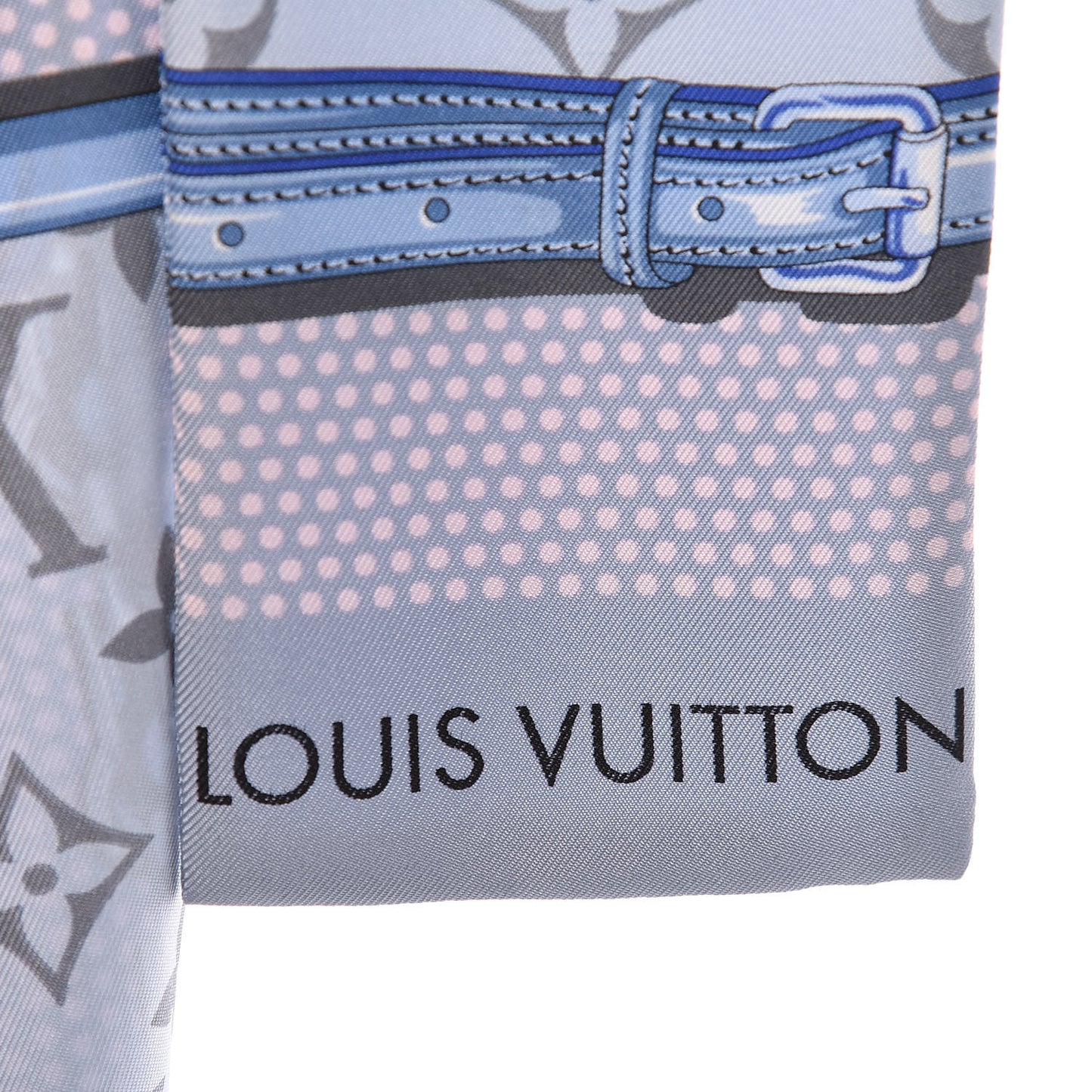Silk Monogram Pop Confidential Bandeau Light Blue