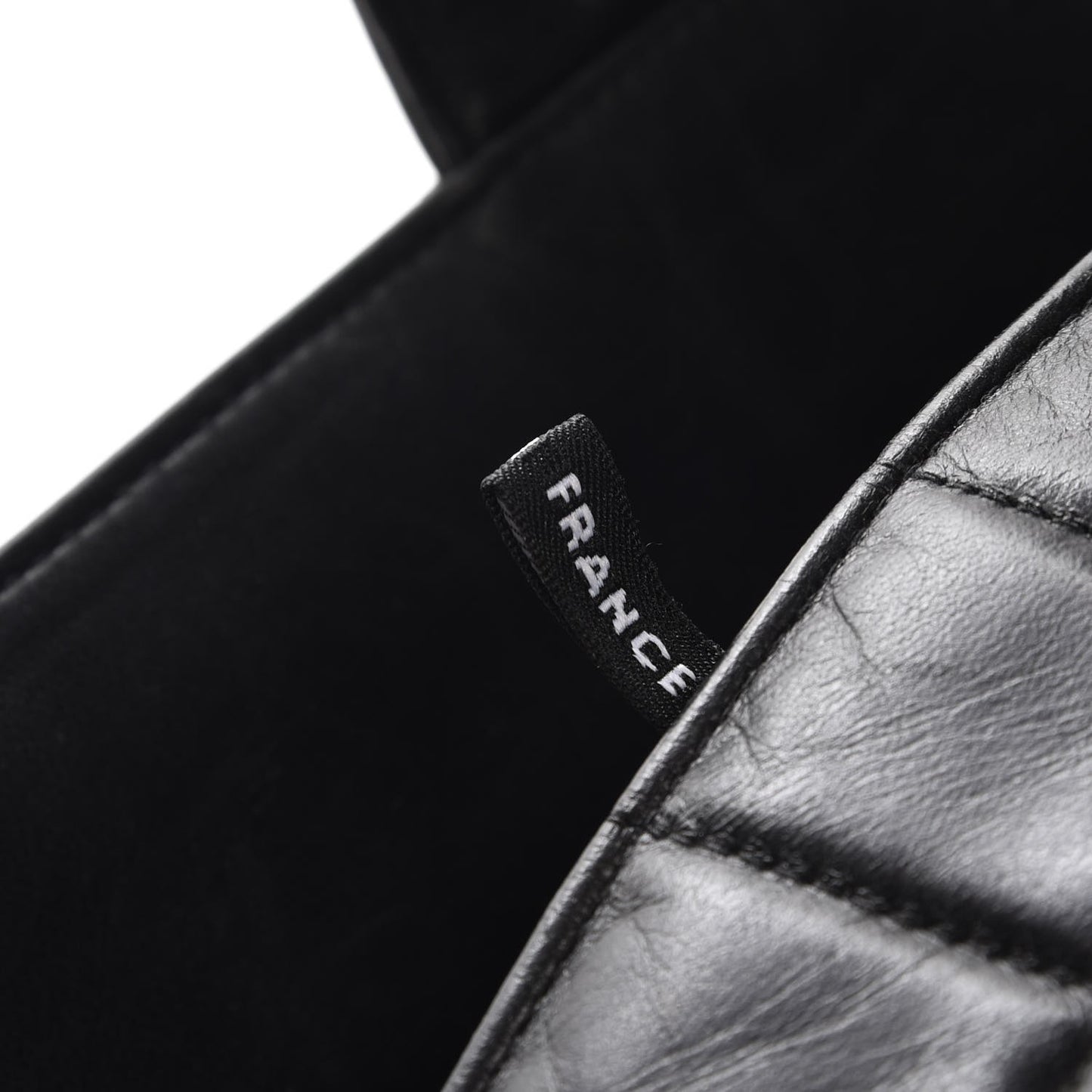Lambskin Quilted East West Chocolate Bar Flap Black