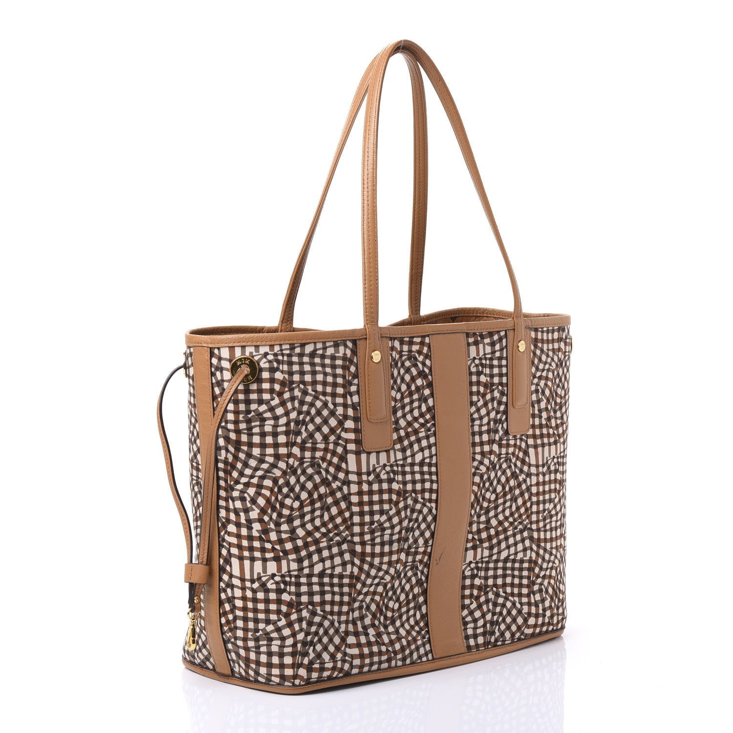 MCM Visetos Medium Liz Reversible Shopper Tote Cognac 11 of 16
