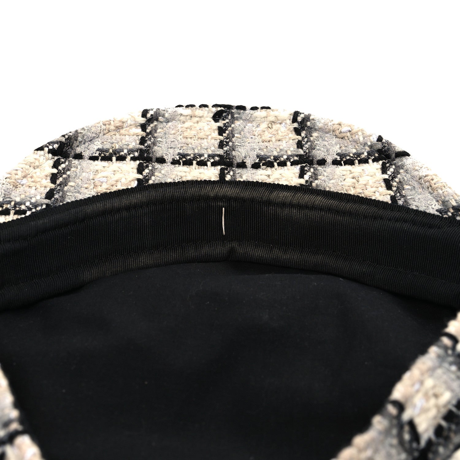 Chanel Cotton Tweed CC Beret L White 10 of 10
