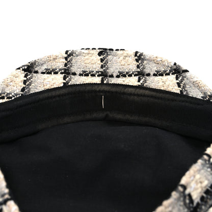 Chanel Cotton Tweed CC Beret L White 10 of 10