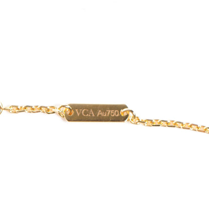 Van Cleef & Arpels 18K Yellow Gold Mother of Pearl Vintage Alhambra Pendant Necklace 3 of 6