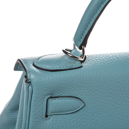 Hermes Taurillon Clemence Kelly Retourne 28 Bleu Saint Cyr 37 of 38