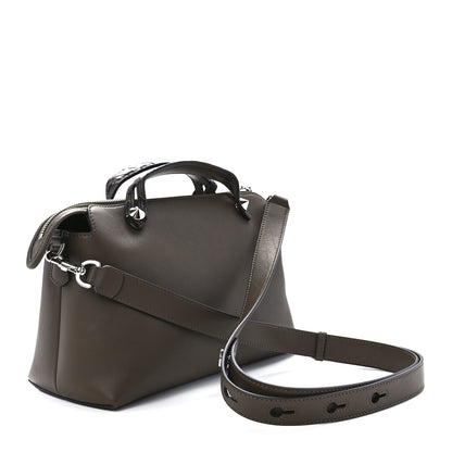 Fendi Vitello Dolce Bi-Color FF 1974 Embossed Medium By The Way Boston Bag Maya Black 3 of 10