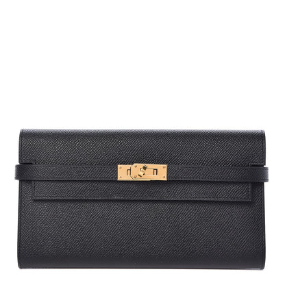 Hermes Epsom Kelly Longue Wallet Black 1 of 8