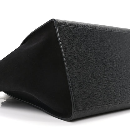 Celine Drummed Calfskin Suede Medium Trapeze Black 14 of 17
