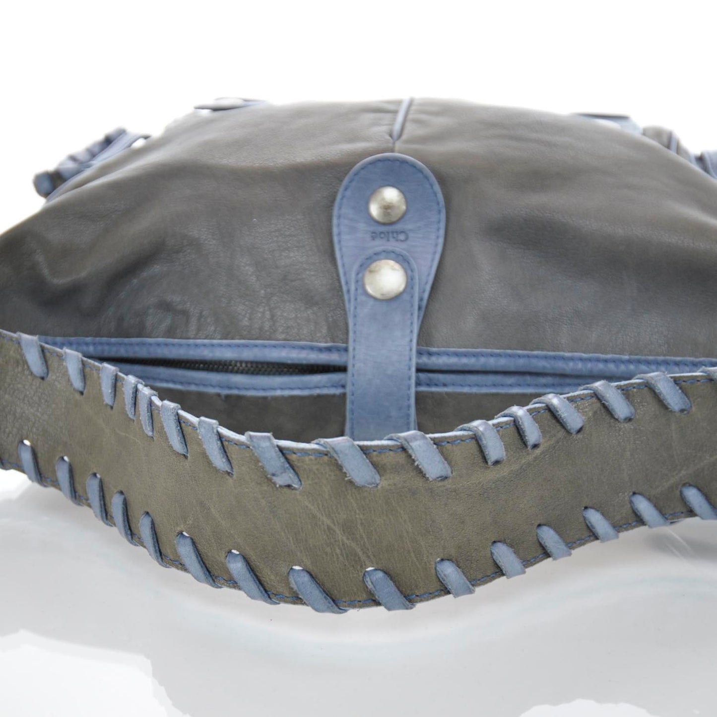 Calfskin Silverado Hobo Grey Jeans Moyen