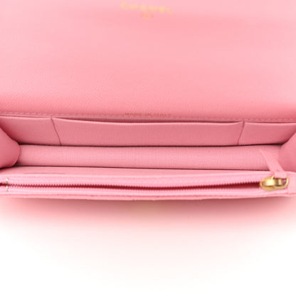 Chanel Caviar Quilted Flap Phone Holder With Chain Light Pink 5 of 14